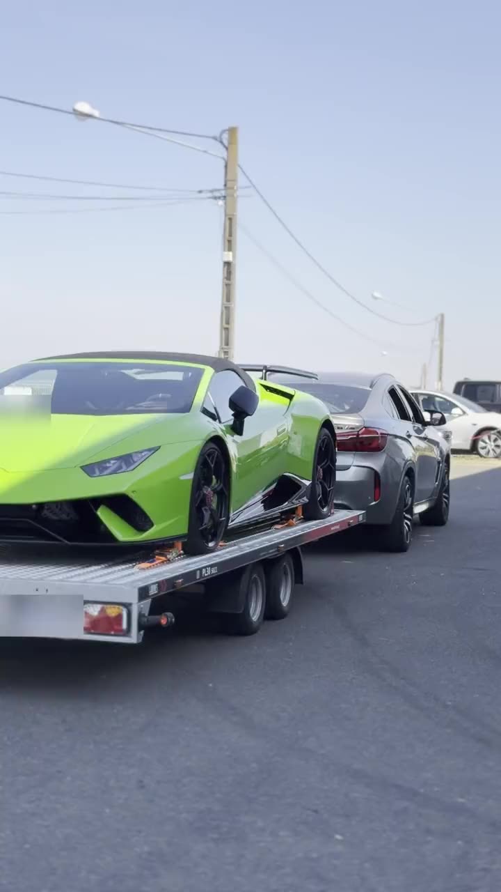 Lamborghini Huracán Performante sur plateau — transport sécurisé 99 L'Atelier